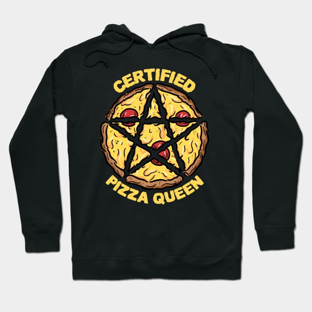 Pizza Party Gift for Certified Pizza Queen Hoodie by Inspire Enclave